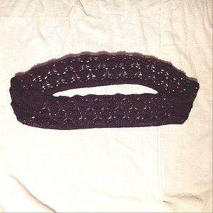 Women's knitted purple scarf